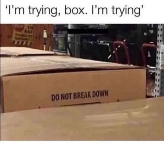 box meme "do not break down"