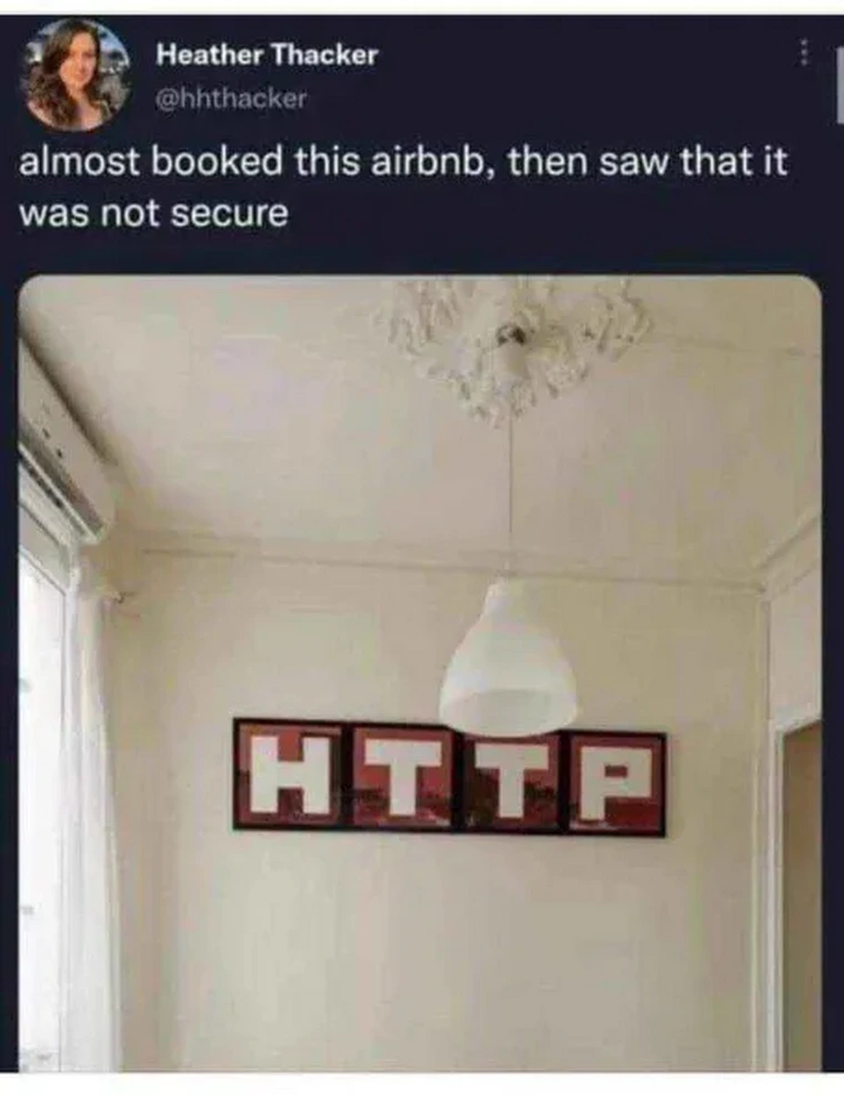 almost booked this airbnb, then saw that it was not secure http it 