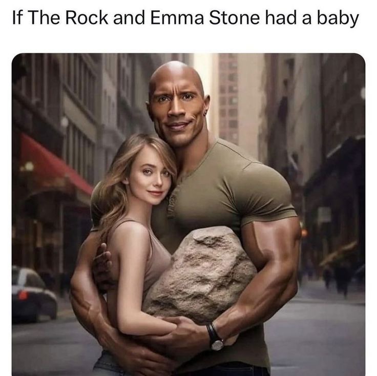 if the rock and emma stone had a baby 