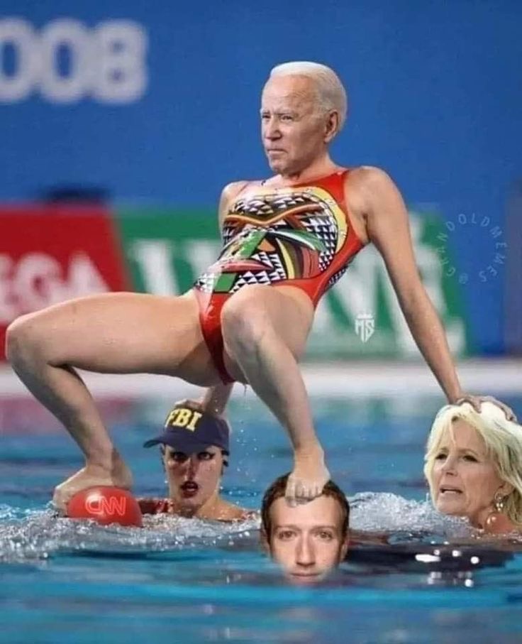 joe biden mark zuckerberg meme swimming 