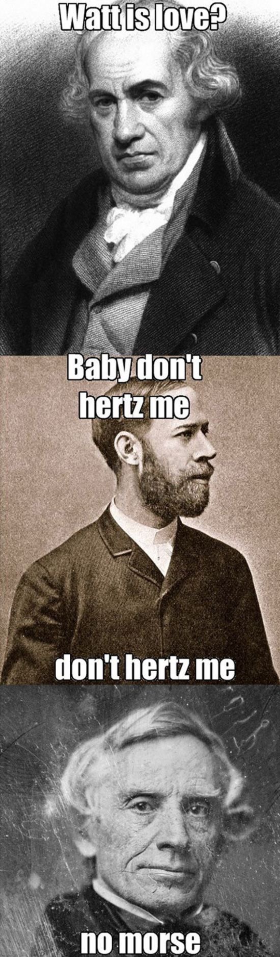 what is love baby dont hurt me whats hertz no morse historical meme history