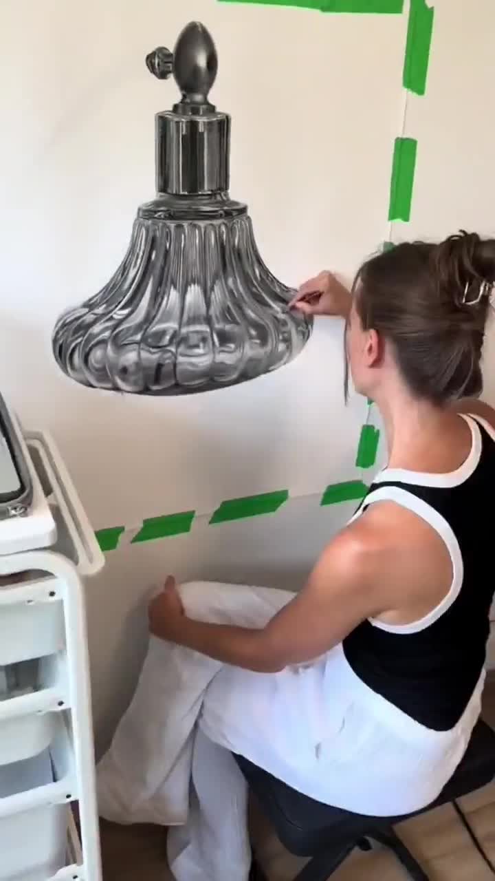 talented artist draws a photograph 