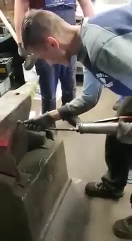 Getting the new guy to grease up the anvil