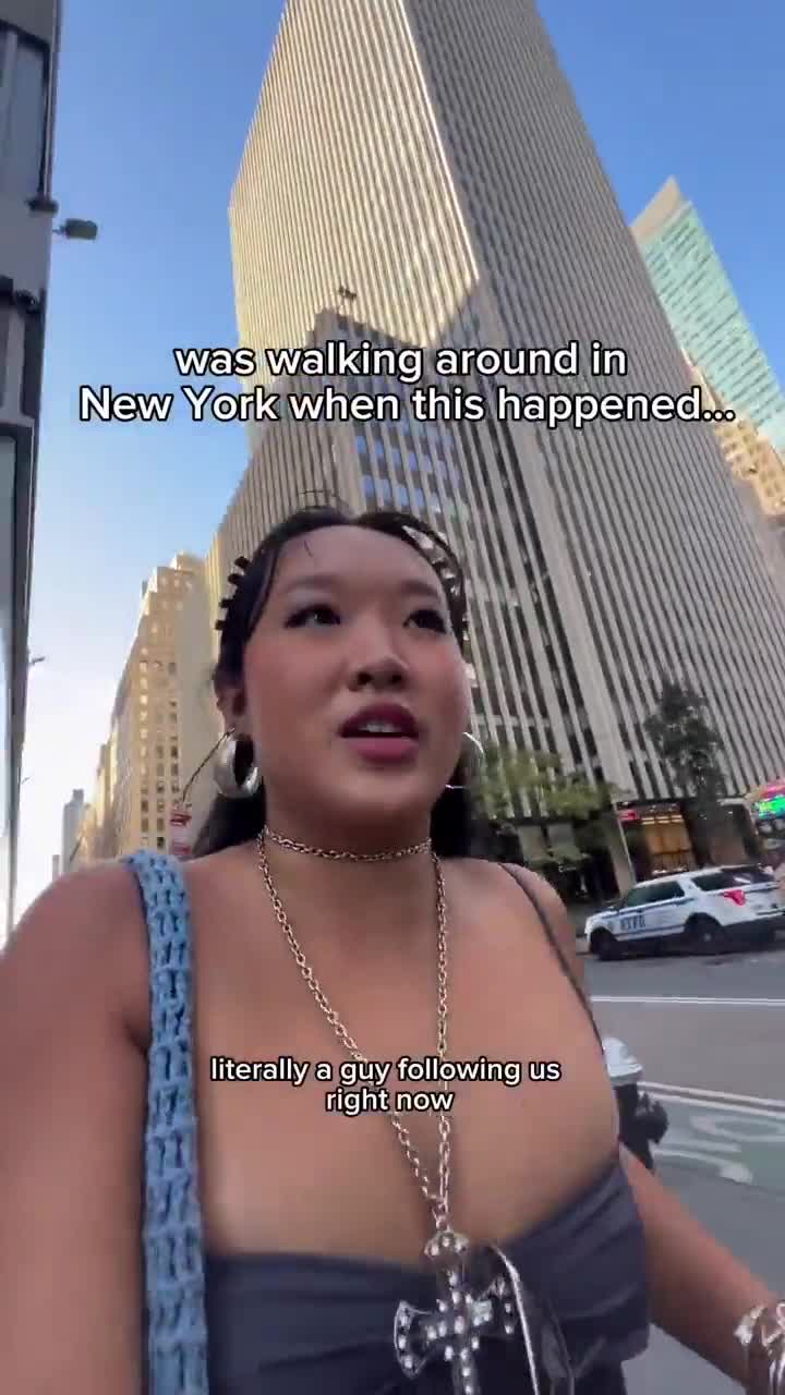 Two women being stalked by a deranged man in downtown NYC